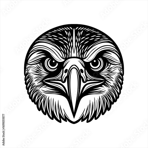 Fierce Eagle Head Graphic Illustration.