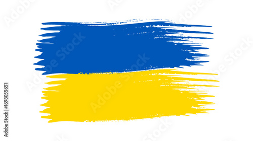 Ukrainian national flag in grunge style