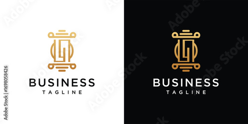 L letter law logo vector template illustration
