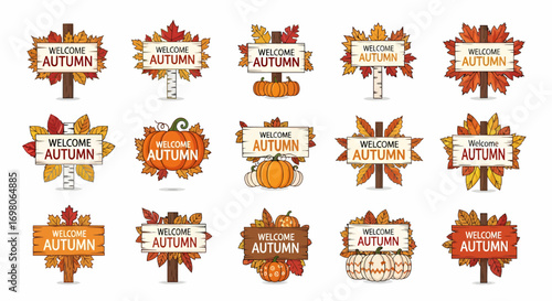 Wallpaper Mural Welcome Autumn Sign Collection 15 Cute Autumnal Designs Torontodigital.ca