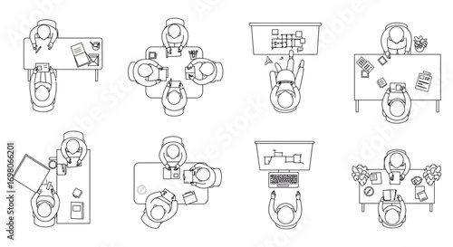 students learning in various classroom settings with technology