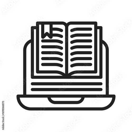 Digital Learningicon vector image. Suitable for mobile apps, web apps and print media.