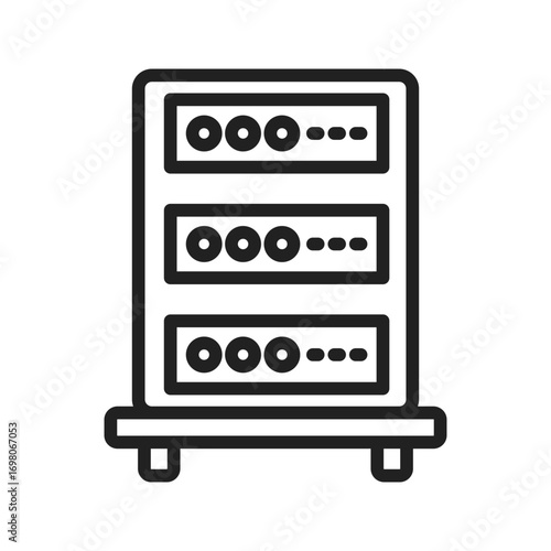 Eco-Friendly Server Rackicon vector image. Suitable for mobile apps, web apps and print media.