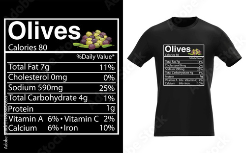 Olives Nutrition Facts Funny Thanksgiving Christmas