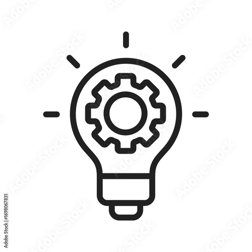 Innovation Lightbulbicon vector image. Suitable for mobile apps, web apps and print media.