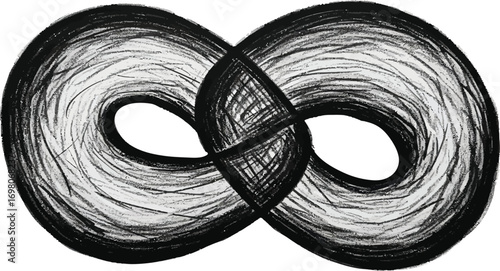 Infinity Symbol Sketch - Intertwined Loops of Endless Possibilities.