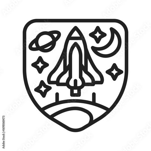 Mission Patchicon vector image. Suitable for mobile apps, web apps and print media.