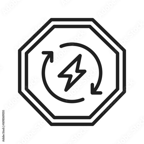 Renewable Energy Badgeicon vector image. Suitable for mobile apps, web apps and print media.