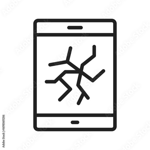Screen Breakicon vector image. Suitable for mobile apps, web apps and print media.