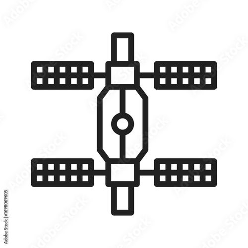 Space Stationicon vector image. Suitable for mobile apps, web apps and print media.