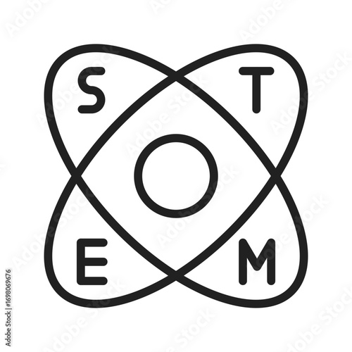 STEM Symbolicon vector image. Suitable for mobile apps, web apps and print media.