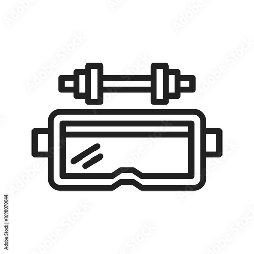 VR Fitnessicon vector image. Suitable for mobile apps, web apps and print media.