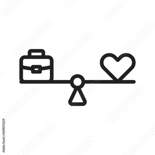 Work-Life Balanceicon vector image. Suitable for mobile apps, web apps and print media.