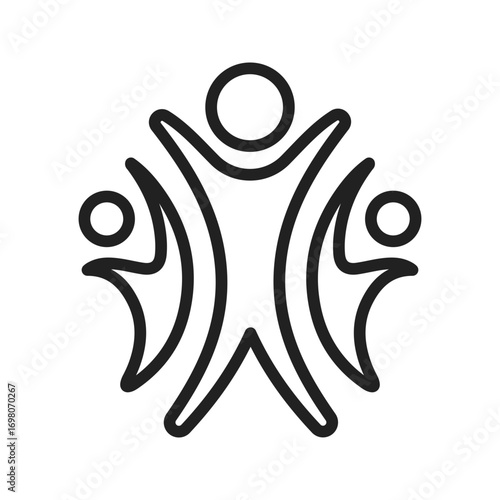 Youth Groupicon vector image. Suitable for mobile apps, web apps and print media.