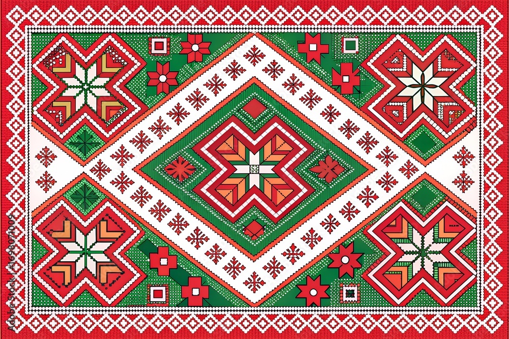 Tribal style seamless geometric pattern for native fabric decoration vector Tribal style seamless geometric pattern for native fabric decoration vector