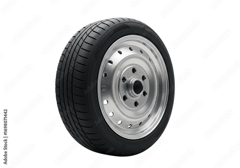 Fototapeta premium Electric Wheel Motor Powerful Efficient Hub Motor Design isolated on transparent background