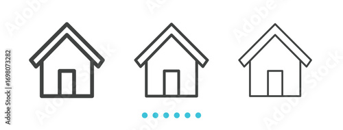 home icon. Thin line icon vector