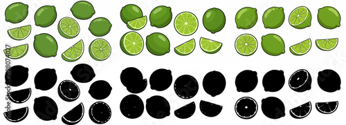 Plums and apples with transparent background