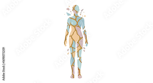 Shattered Resilience A Figurative Depiction of Emotional Healing