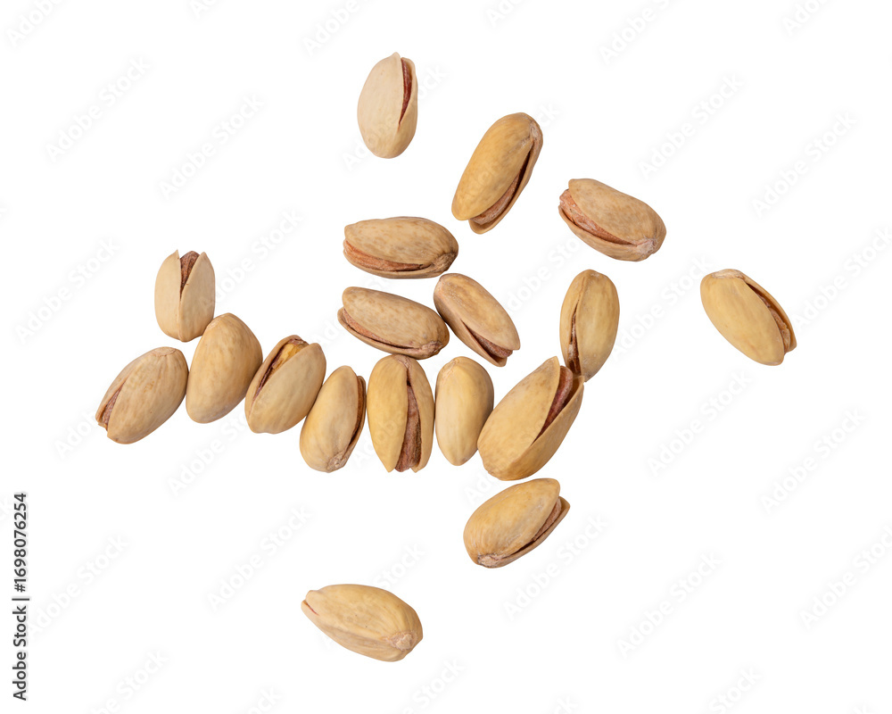 Obraz premium Pistachio nuts isolated on transparent background