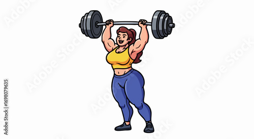Woman Lifting Weights.