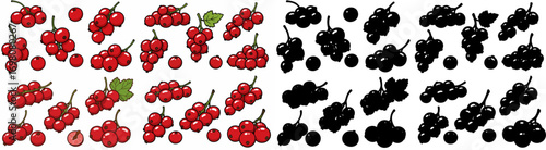 Watermelon slices and whole fruits with transparent background