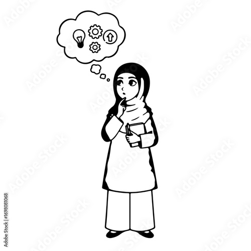 Woman generating ideas 