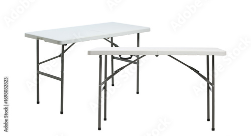 two foldable tables on transparent background