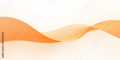 Abstract orange desert wave background with dunes and vector illustration design