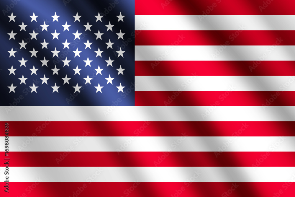Fototapeta premium American flag waving, design vector illustration.