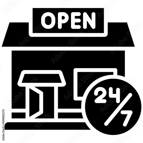 24 Hrs Open Icon