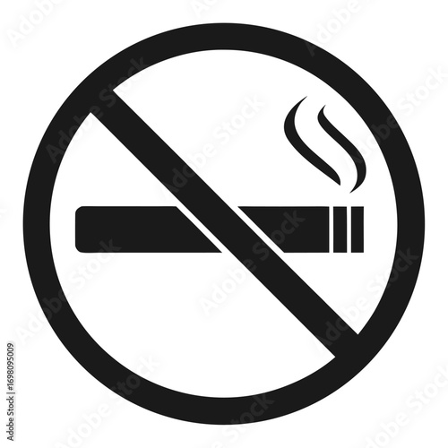 "No Smoking Sign Vector – Prohibition Symbol for Public Places"