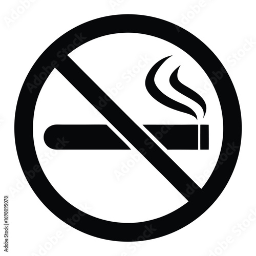 "No Smoking Sign Vector – Prohibition Symbol for Public Places"