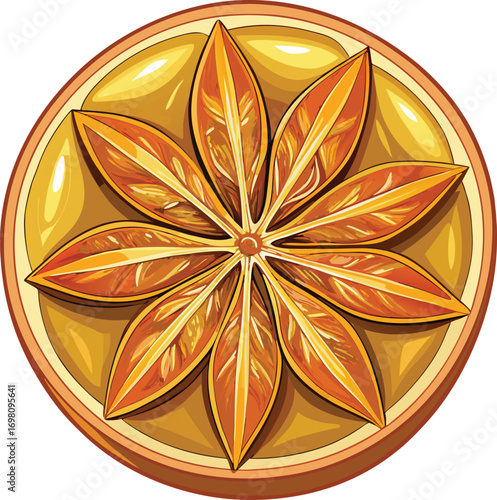 Christmas Eco Sustainability Star Anise on Orange Slice