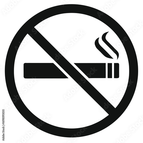 No Smoking Icon Vector – Stop Smoking Sign Illustration Logo Template