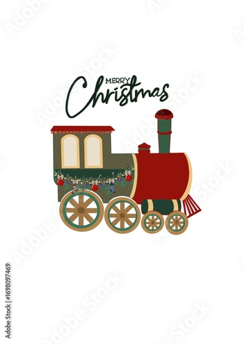 toy train on a white background