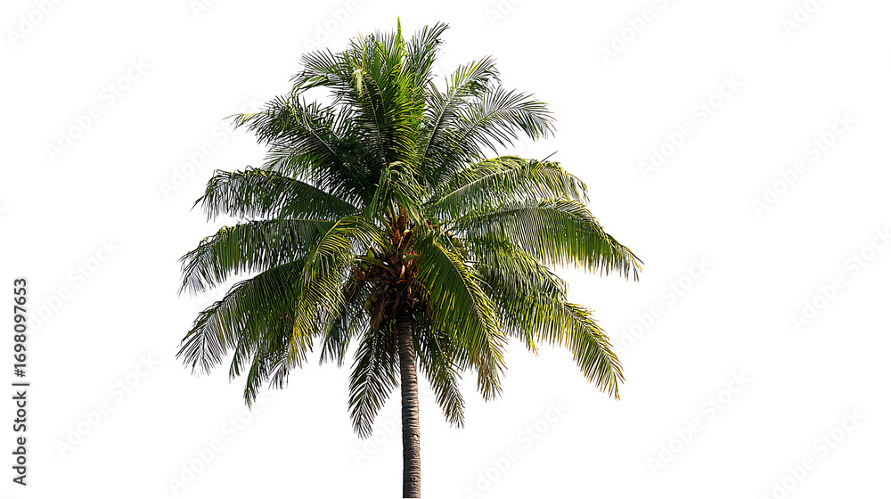 Obraz premium palm tree on white background