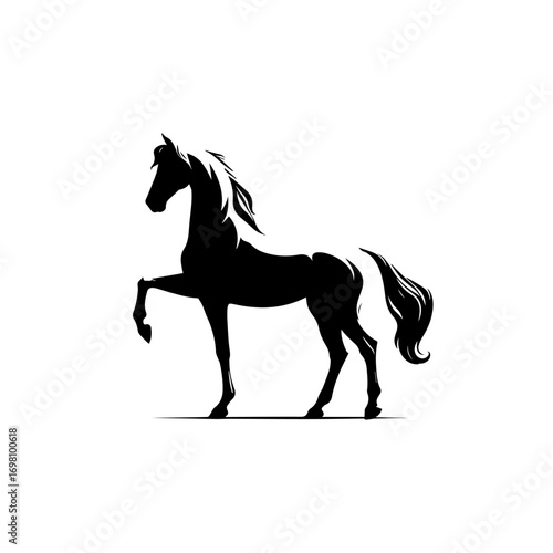 Dynamic Running Horse Vector Illustration – Powerful Equine Design