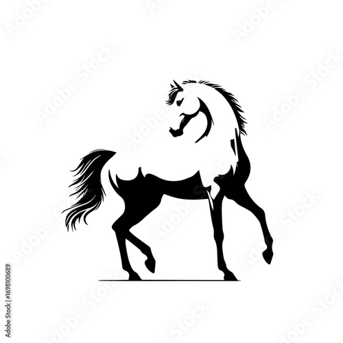Dynamic Horse Vector Illustration – Majestic Galloping Equine Design