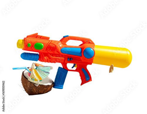 Colorful Water Gun with Kids’ Playtime Props