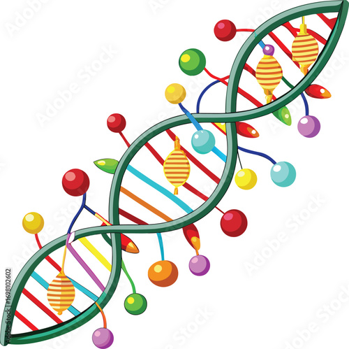 Christmas Genealogy Trees Festive DNA Holiday Lights Design