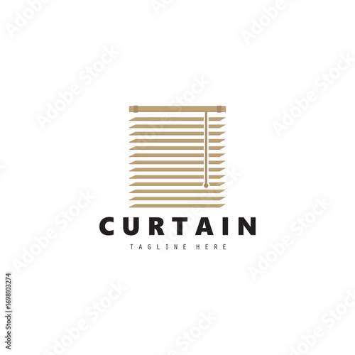  Curtain logo simple design illustration vector.