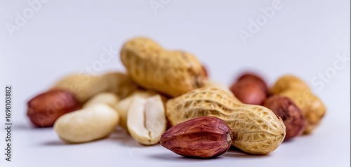 Wallpaper Mural The Peanut Still Life with Shelled and Unshelled Nuts on White Background Torontodigital.ca