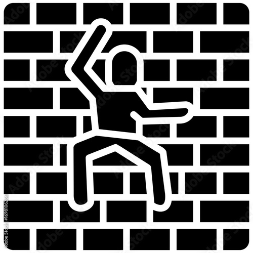 Wall Climbing Icon
