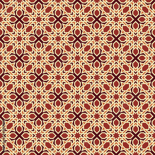 Ornate Geometric Star Pattern Art Deco Style Background Texture