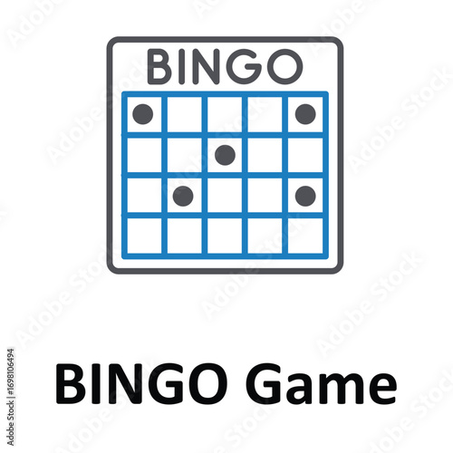 BINGO Game Vector icon which can easily modify or edit