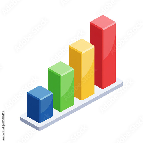 Visualizing business growth and success with colorful ascending bar chart data Free Download Visualizing business growth and success with colorful ascending bar chart data - GFXLoad