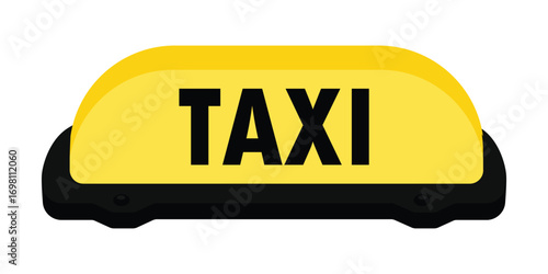 Yellow taxi sign or symbol. Taxi service.