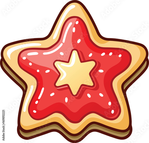 Christmas Personalized Elements Star-Shaped Cookie with Jam