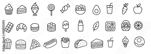 Set of 30 Black and White Out...